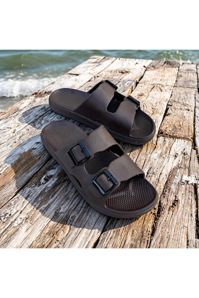 Lovita Men's Double Buckle Lightweight Soft Sole Slippers