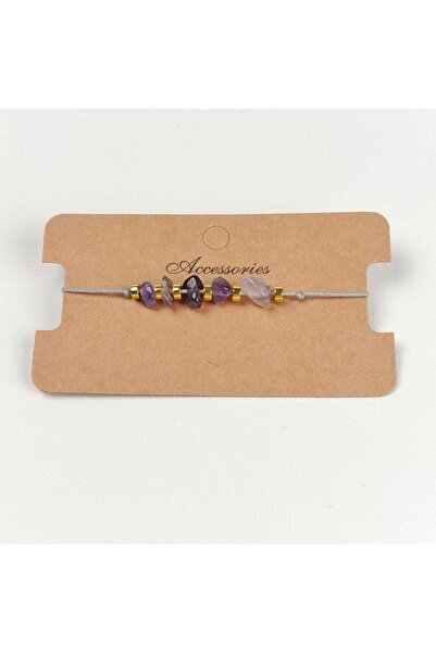 JİMNY JEWELRY Nodi Natural Stone & Hematite Macrame Bracelet