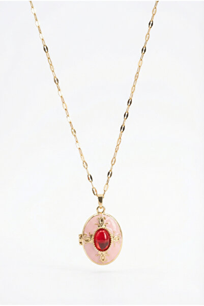 Antique Muse Heritage - Vintage Necklace with Stone Openable Lid