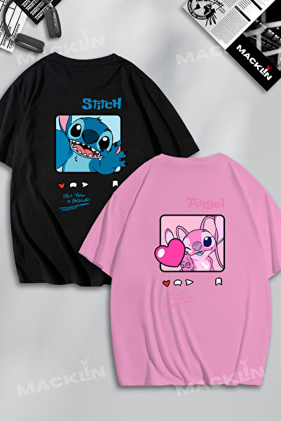 macklin Unisex Stitch and Angel Back Printed Lover Couple Combination Design ...