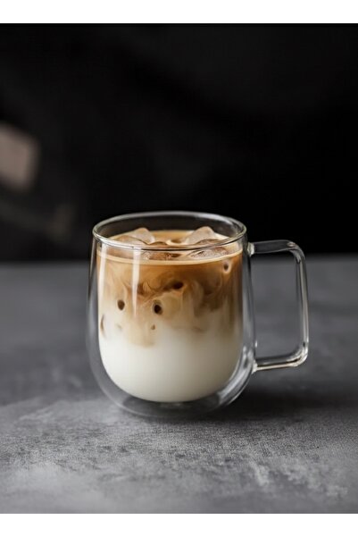 Emal Home 350 ml Double-Walled Borosilicate Glass Mug - Heat-Resistant Design...