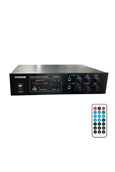 Rose FR-601U 100Watt Mono Hat Trafolu Anfi USB/Sd/Bluetooth