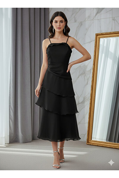 GORI FASHION #Elegant layered midi dress