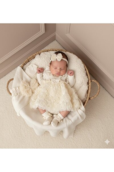 Nipperland Baby Girl Newborn Dress Set Mevlüt Ozle Day Set 0-3 Months 3 Sizes...