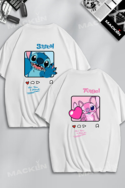 macklin Unisex Stitch and Angel Back Printed Lover Couple Combination Design ...