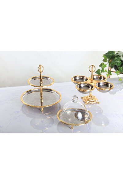 BULUTHOMEAKSESUAR طقم فولاذي مزخرف من 3 قطع