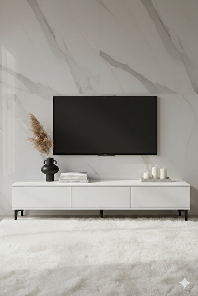 YUMEDİ DESİGN TSA1899B - DİDEMA TV STAND , TV SEHPASI 180CM BEYAZ