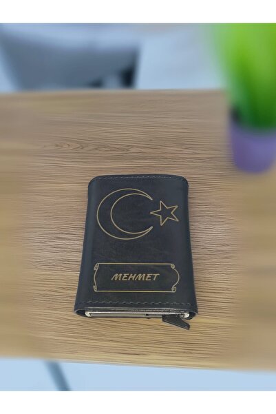 gezgin lazer KİŞİYE ÖZEL TASARLANABİLİR BAYRAK VE İSİM BASKILI DERİ CÜZDAN