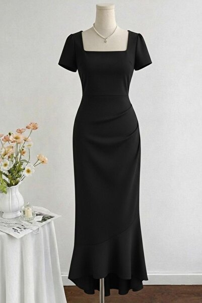 Dressco Selena - Kısa Kollu Balık Form Maxi Elbise