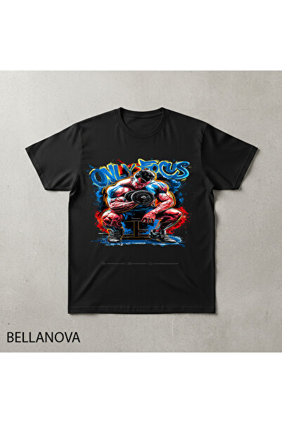 valeriae Premium Μαύρο Βασικό Αθλητικό T-shirt