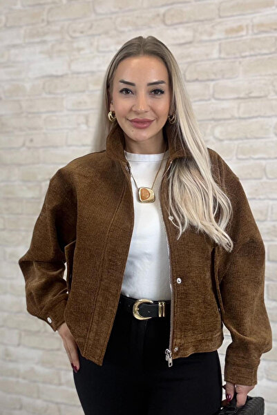 Muna Boutique Vunora Imported Brown Zippered Women's Jacket