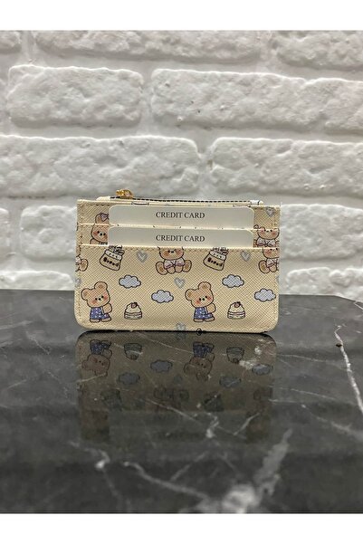 MODEL CÜZDAN Kadın Kartlık Ayıcık Desenli Cüzdan