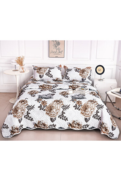 FIONNA.RO Quilted Cotton Quilt With Two Faces - Flower Dance