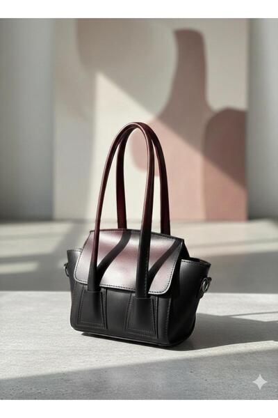 HİMENİSA Faux Leather Shoulder & Hand Bag with Scarf Detail