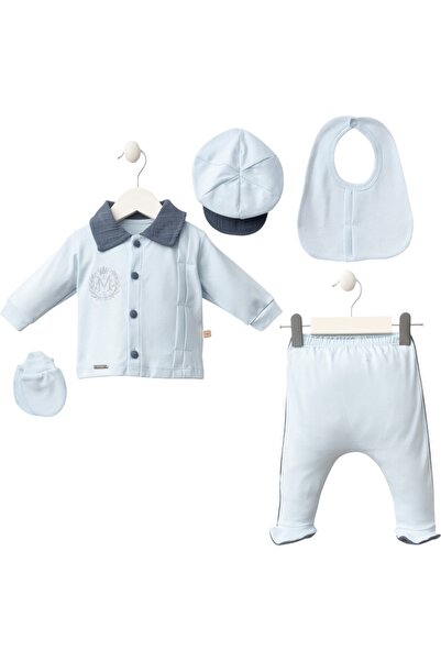 MİNİZEYN TEKSTİL Eid Thomas Baby Boy 5-Piece Hospital Discharge Set – 100% Co...