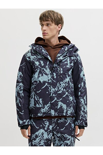 Jack & Jones Men's Blue Jjalpes Ski Jacket Aw25 Jacket 12284649-Mineralbl