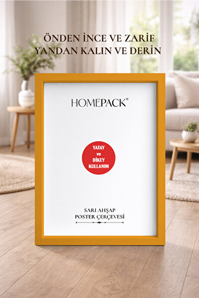 HOMEPACK Debeli žuti okvir za poster 21x30, prazan okvir, debeli okvir ŽUTO-D...