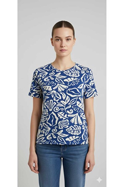 isiltikidsmoda Işilti Ki̇ds Moda 100% Cotton Round Neck Patterned Short Sleev...