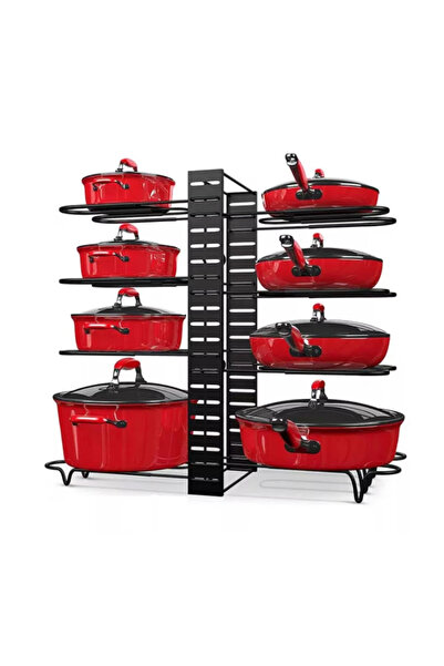 OEM Organizator Vase si Tigai - 8 Niveluri Reglabile, Suport Capace/Tavi/Vase...