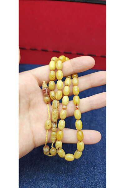 tesbihciadam سبحة عنبرية مضغوطة بنظام مُحكّم - صناعة متقنة، مناسبة للجمع والا...