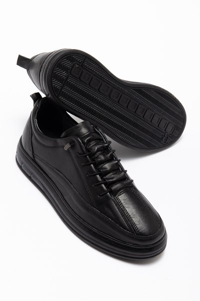Waresta Inside and Outside Genuine Leather Daily Orthopedic Sole Soft Lace-Up Sports Men's Shoes Wrstl968