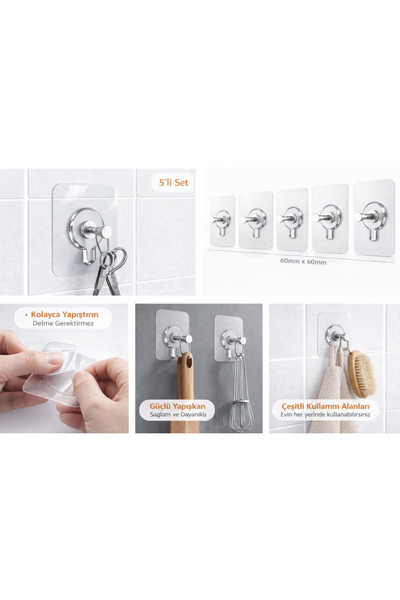 CELİSSE 5 Adet Süper Güçlü Çerçeve Tablo Askısı Pin Delgisiz Vidalı Tırnak Ka...