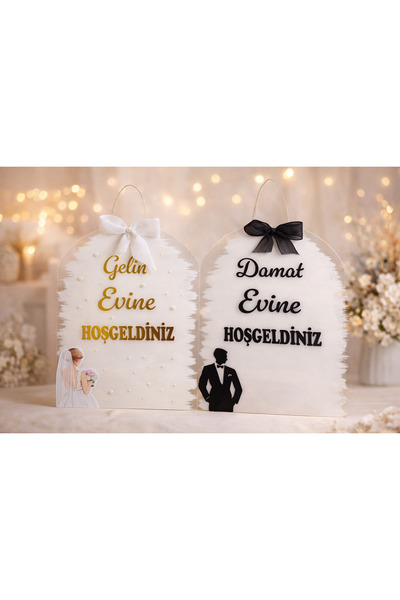 Su Designer Gelin & Damat Evi Kapı Süsü
