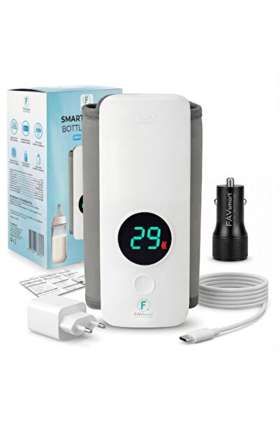 FAVsmart Incalzitor Biberon Portabil, 6000 mAh, 6 Trepte, LCD, Incarcator Pri...