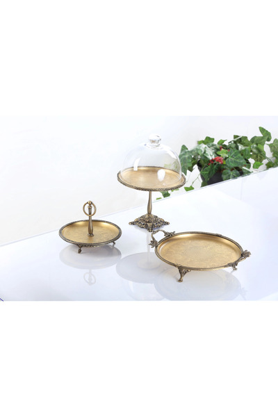 BULUTHOMEAKSESUAR Antique 3-Piece Embroidered Presentation Set