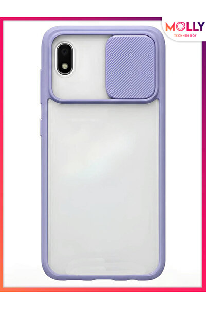 Molly Lilac Matte Transparent Silicone Case with Sliding Camera Protection fo...