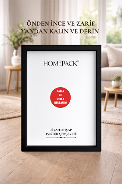 HOMEPACK Debeli crni okvir za poster 40x60, prazan okvir, debeli okvir CRNO-D...