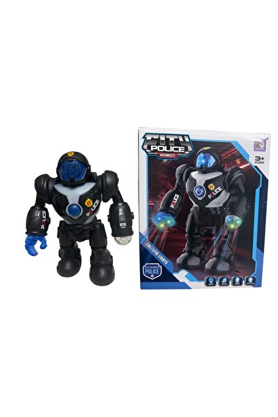 ADIRI SHOP Robot Interactiv de Jucărie City Police cu Lumini și Sunete, Funcț...