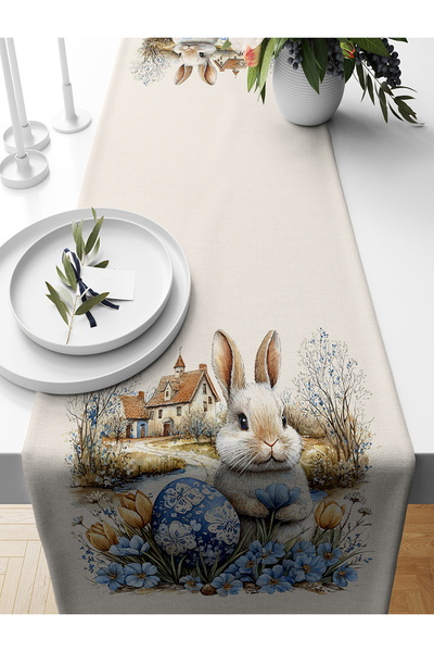 Bertille Home Spring Series 140X40 cm Digital Printed Runner (Spring Easter E...