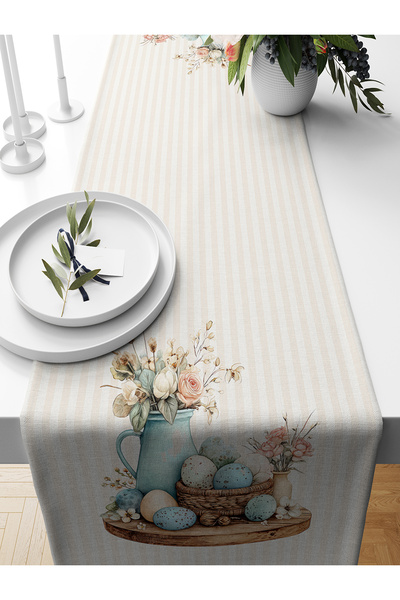 Bertille Home Seria de primăvară 140x40 cm Runner imprimat digital (Paște de ...
