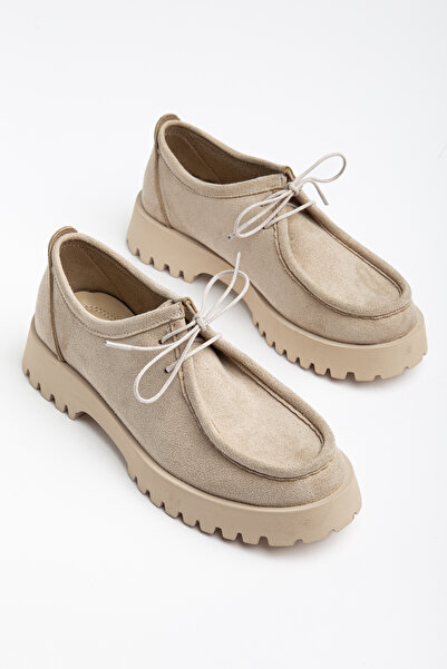 TOGET Zayt Women's Thick Sole Lace-Up Detail Leofer Shoes for Daily Wear