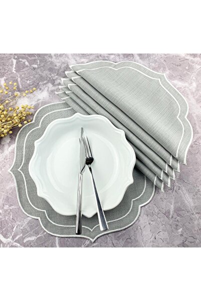 Diva Home 6-Person Supla Duck Water-Repellent Fabric Placemat Set