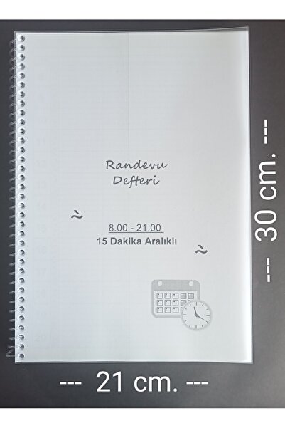 DEFTERSAN A4 Randevu Planlama Defteri Günlük ve Saatlik Planlayıcı 100 yaprak