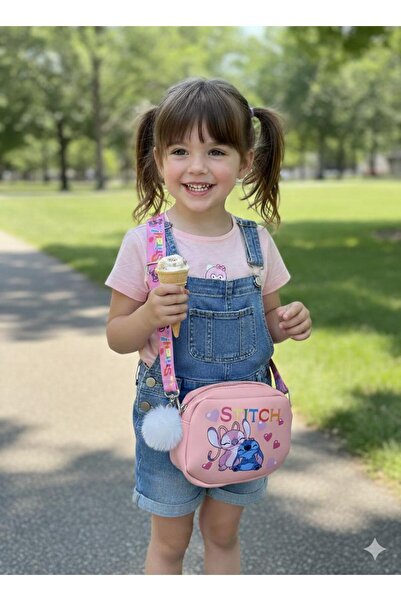 HİMENİSA Pompom Detailed Girl's Bag with Characters