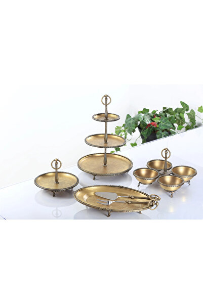 BULUTHOMEAKSESUAR Antique 6-Piece Embroidered Presentation Set