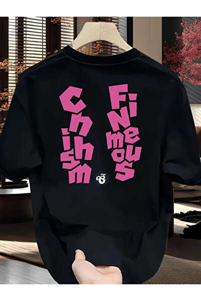 Rayan & Hoor Style Special printed oversize cotton bicycle collar t-shirt