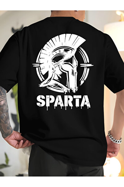 Rayan & Hoor Style SPARTA Βαμβακερό T-Shirt με στάμπα και λαιμόκοψη ποδηλάτου...