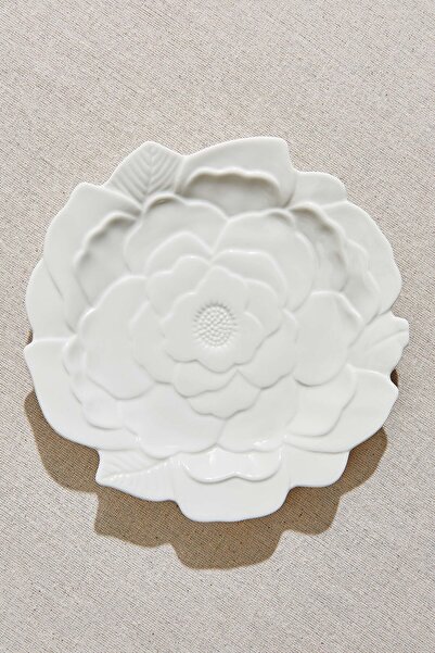 Paşabahçe Gül Porselen Servis Tabağı 27 cm Beyaz