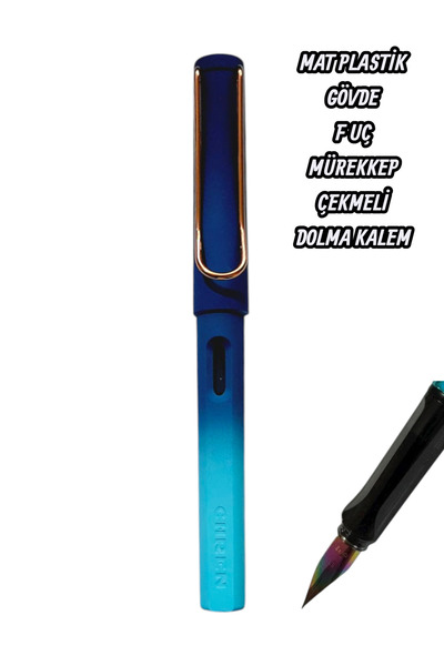 SEYFİKİRTASİYE 0.36 mm Ef Nib Fountain Pen Ink Pull-Out Matte Plastic Body