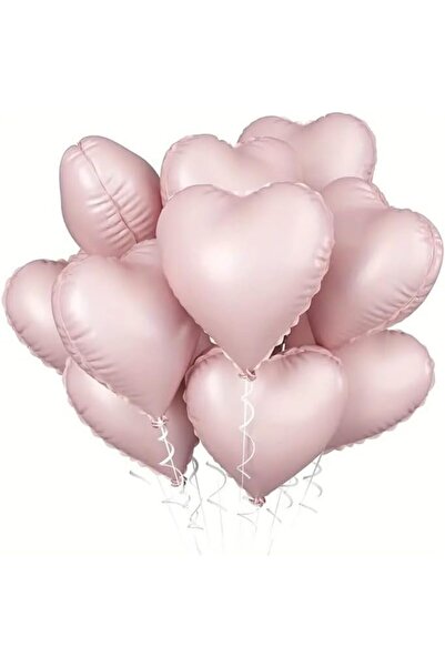 Nacario Nrcrioshop Soft Pink Retro Heart Foil Balloon 18 Inches 5 Pcs 1201248
