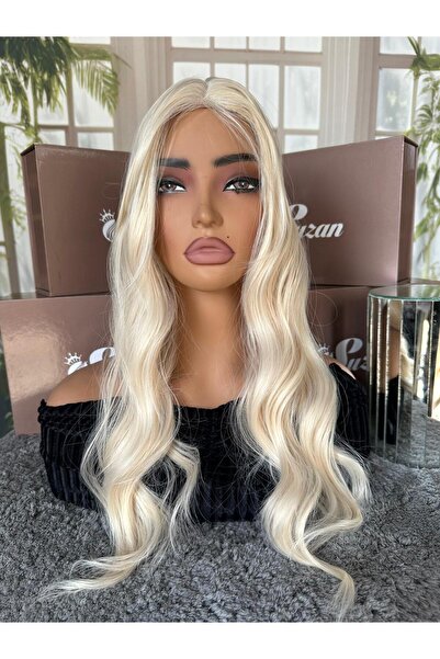 Suzan Peruk Baby tabanlı önü tül detaylı Gerçek saç dokusunda TEPELİK- Tepe s...