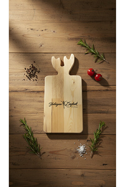 Yatağan Zeybek Natural Wood Multi-Purpose Cutting Board - Stylish Kitchen Hel...