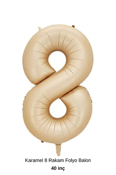Bunloon 8 Number Caramel Color Foil Balloons 40 Inch Birthday Party Decoration