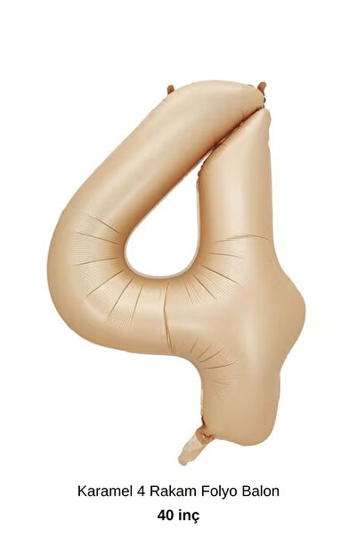 Bunloon 4 Numbers Caramel Color Foil Balloon 40 Inch Birthday Party Decoration