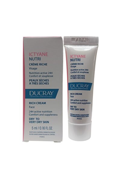 Ducray , Ictyane Nutri, Scrub hidratant și demachiant, Pentru față, 5 ml *Moș...