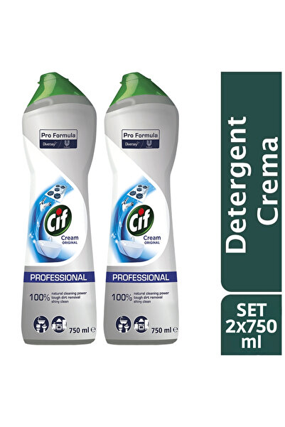Cif Set 2x Cream Professional Original Pro Formula Multi-surfaces, 750 ml